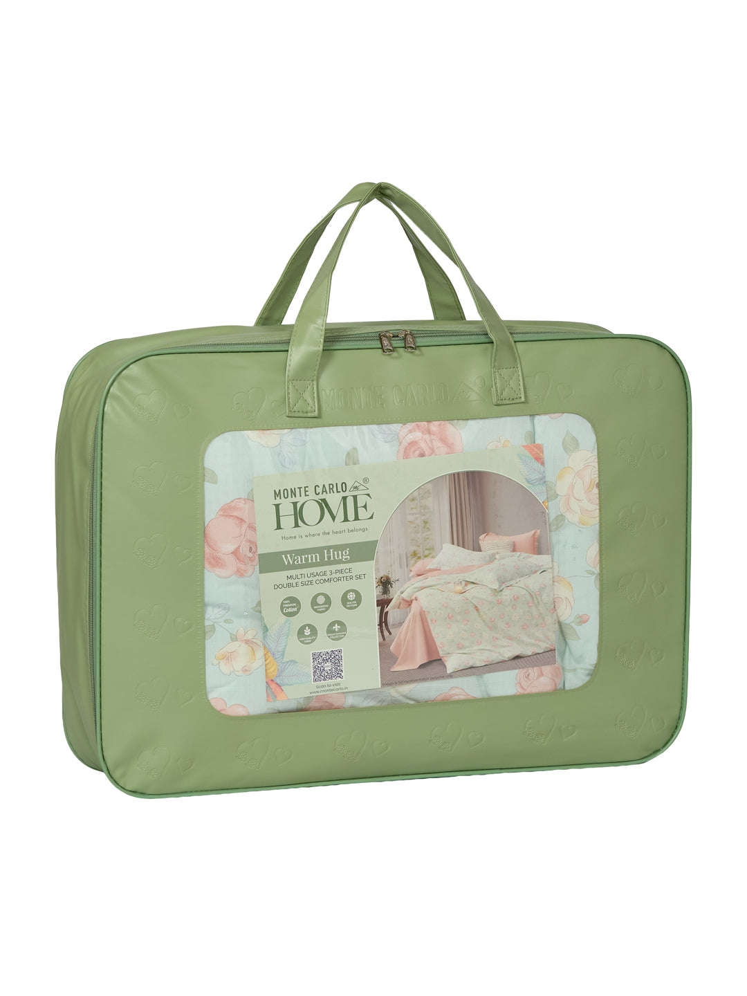 Premium Floral Print Double Bed 3 Ply 100 GSM Comforter Classique Warm Hug Collection Weight 2.5 kg
