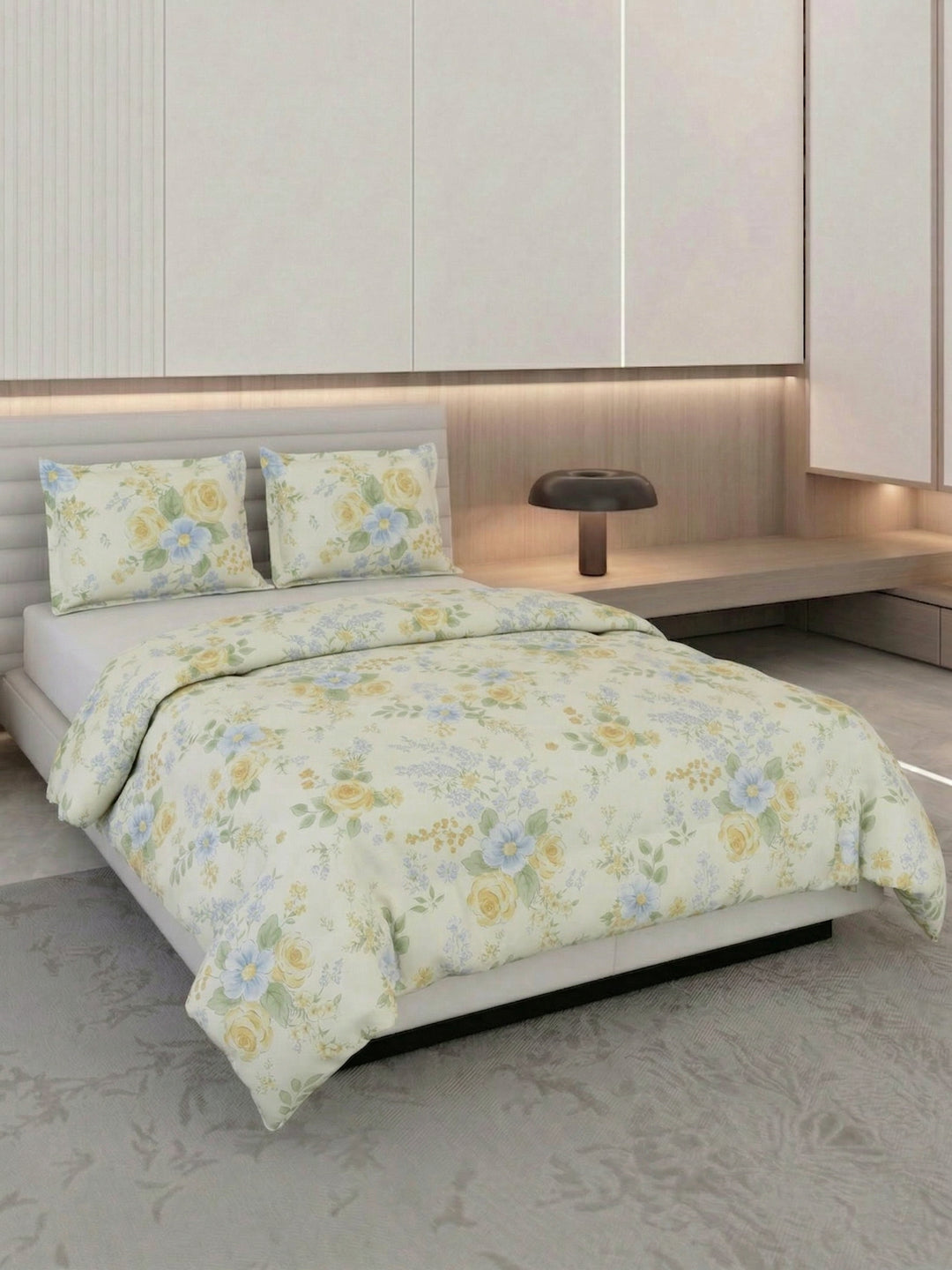 Premium Floral Print Double Bed 3 Ply 100 GSM Comforter Classique Warm Hug Collection Weight 2.5 kg