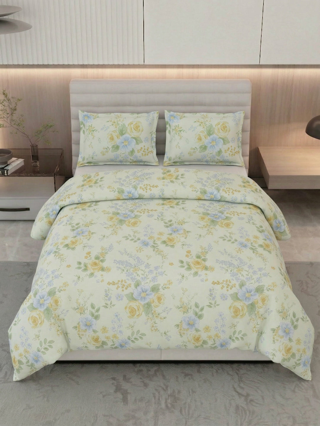 Premium Floral Print Double Bed 3 Ply 100 GSM Comforter Classique Warm Hug Collection Weight 2.5 kg