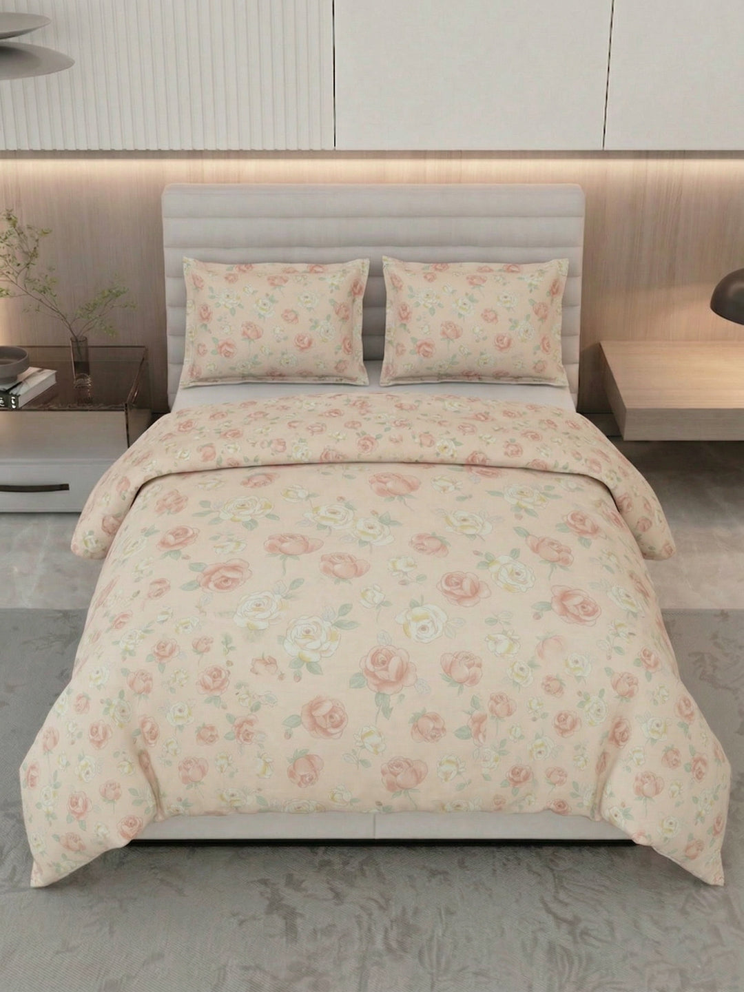 Premium Floral Print Double Bed 3 Ply 100 GSM Comforter Classique Warm Hug Collection Weight 2.5 kg