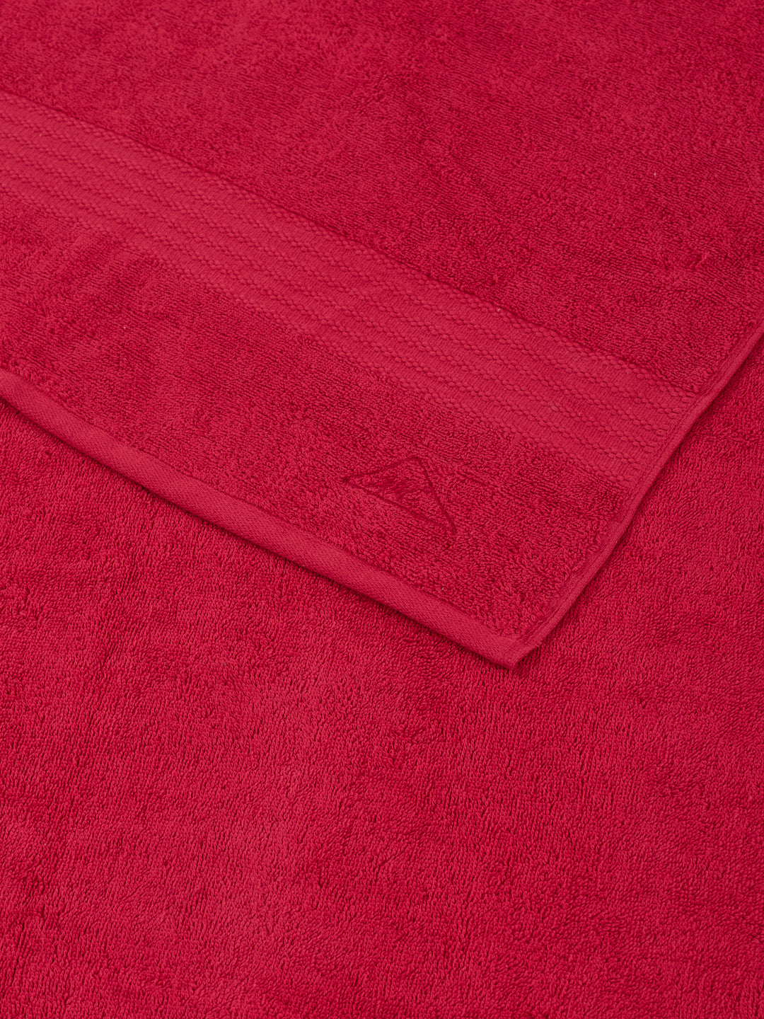 Rose Red Pure Cotton Solid 380 GSM Car Towel 1 Piece (Jazz Collection)