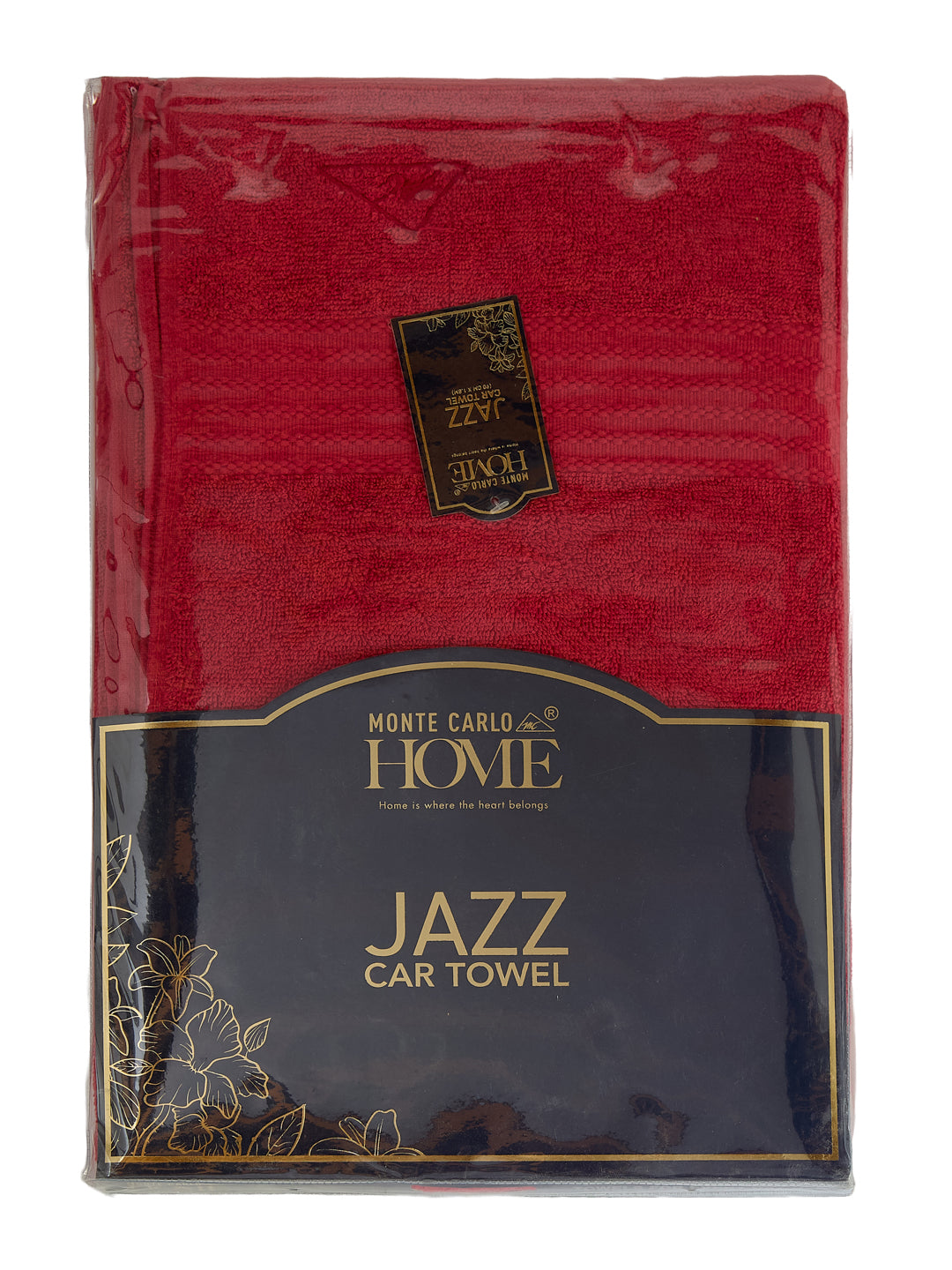 Rose Red Pure Cotton Solid 380 GSM Car Towel 1 Piece (Jazz Collection)