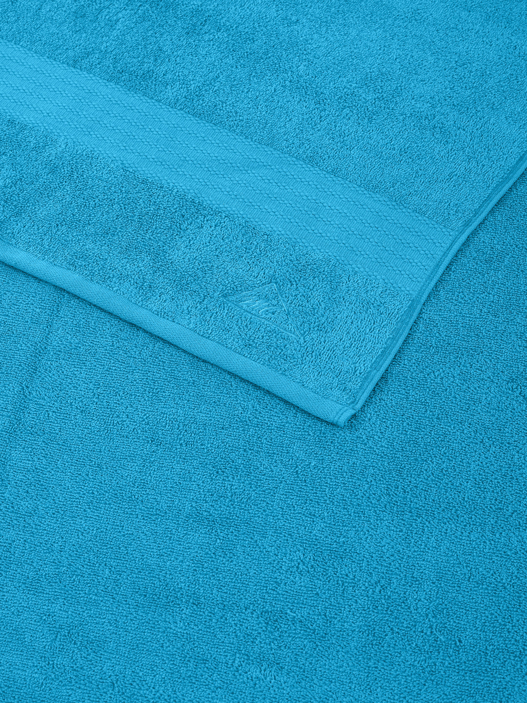 Aqua Blue Pure Cotton Solid 380 GSM Car Towel 1 Piece (Jazz Collection)