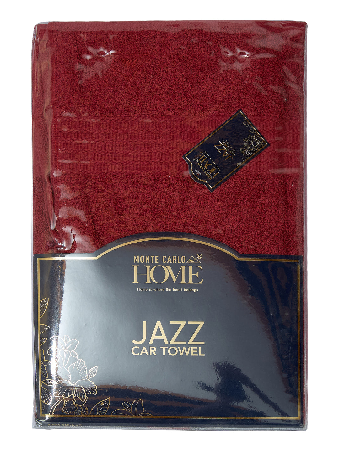 Maroon Pure Cotton Solid 380 GSM Car Towel 1 Piece (Jazz Collection)