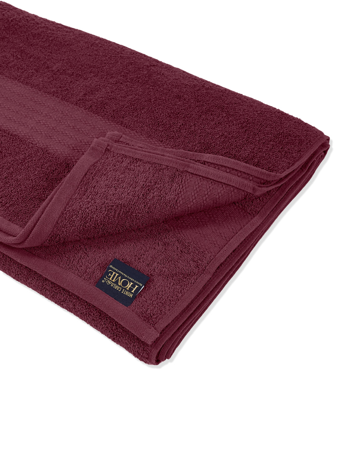 Maroon Pure Cotton Solid 380 GSM Car Towel 1 Piece (Jazz Collection)