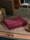 Cranberry Red Pure Cotton Solid 340 GSM Car Towel 1 Piece (Soho Collection)
