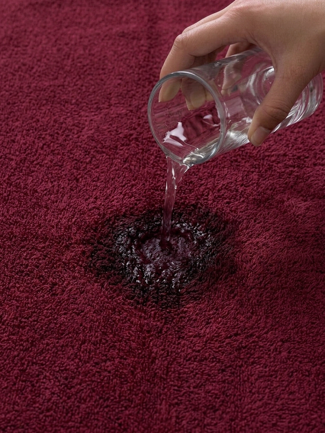 Cranberry Red Pure Cotton Solid 340 GSM Car Towel 1 Piece (Soho Collection)