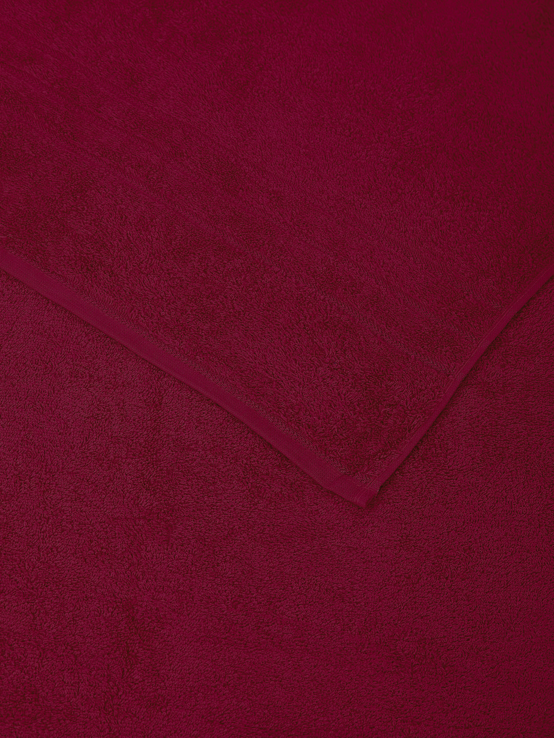 Cranberry Red Pure Cotton Solid 340 GSM Car Towel 1 Piece (Soho Collection)