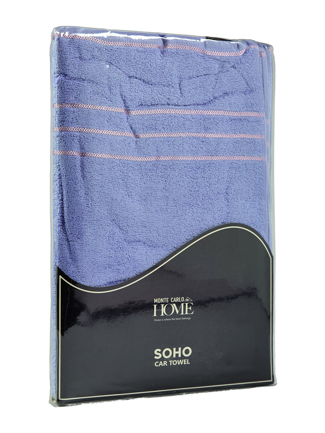 Lavender Pure Cotton Solid 340 GSM Car Towel 1 Piece (Soho Collection)