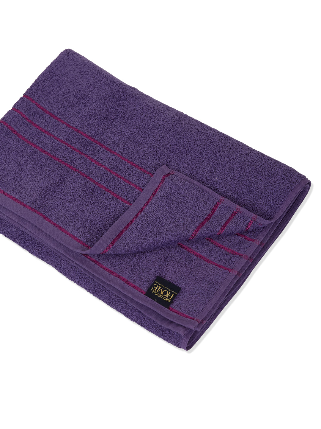 Purple Pure Cotton Solid 340 GSM Car Towel 1 Piece (Soho Collection)