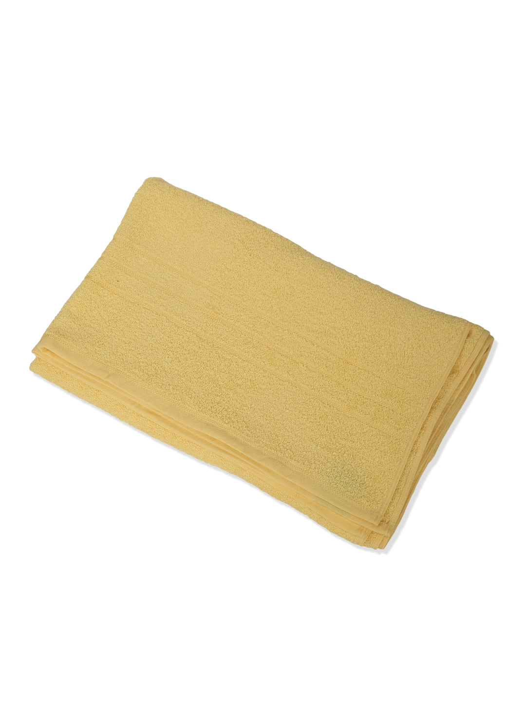 Yellow Pure Cotton Solid 340 GSM Car Towel 1 Piece (Soho Collection)