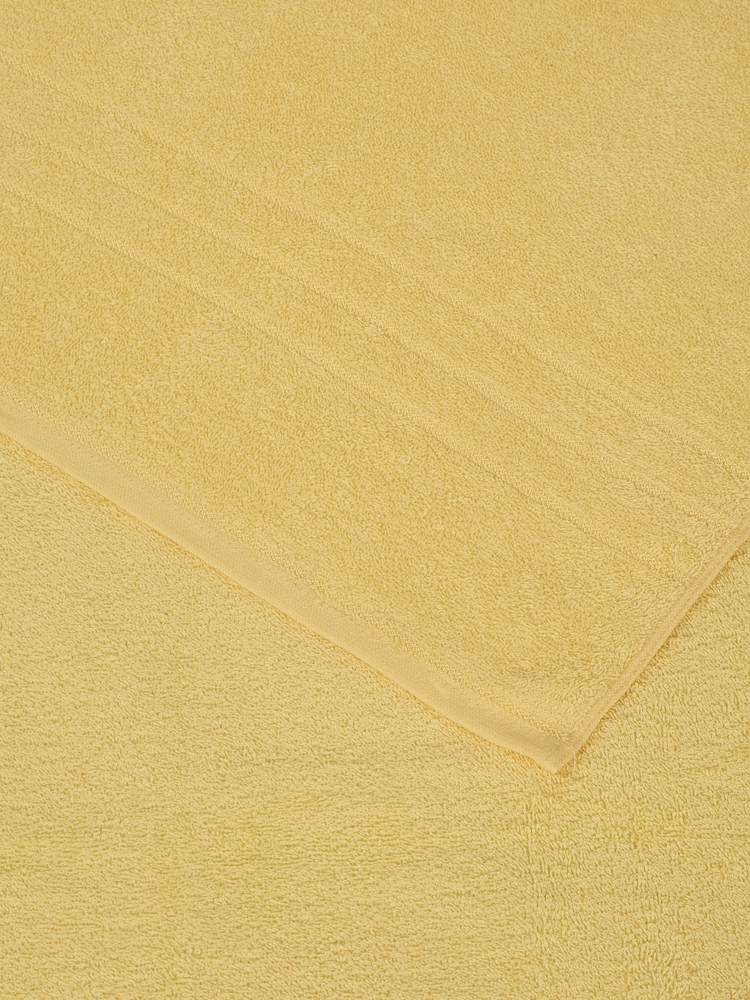 Yellow Pure Cotton Solid 340 GSM Car Towel 1 Piece (Soho Collection)