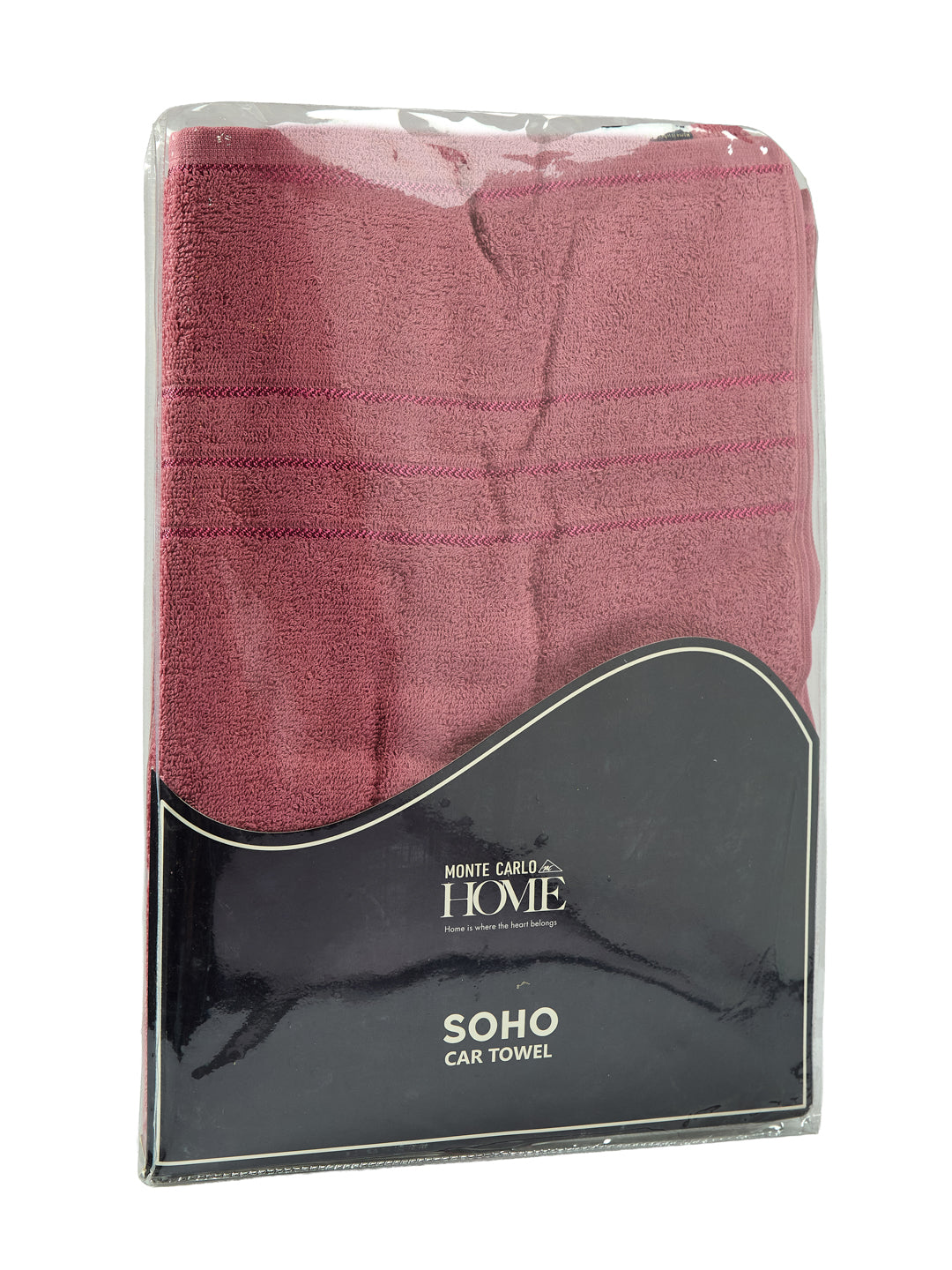 Mauve Pure Cotton Solid 340 GSM Car Towel 1 Piece (Soho Collection)