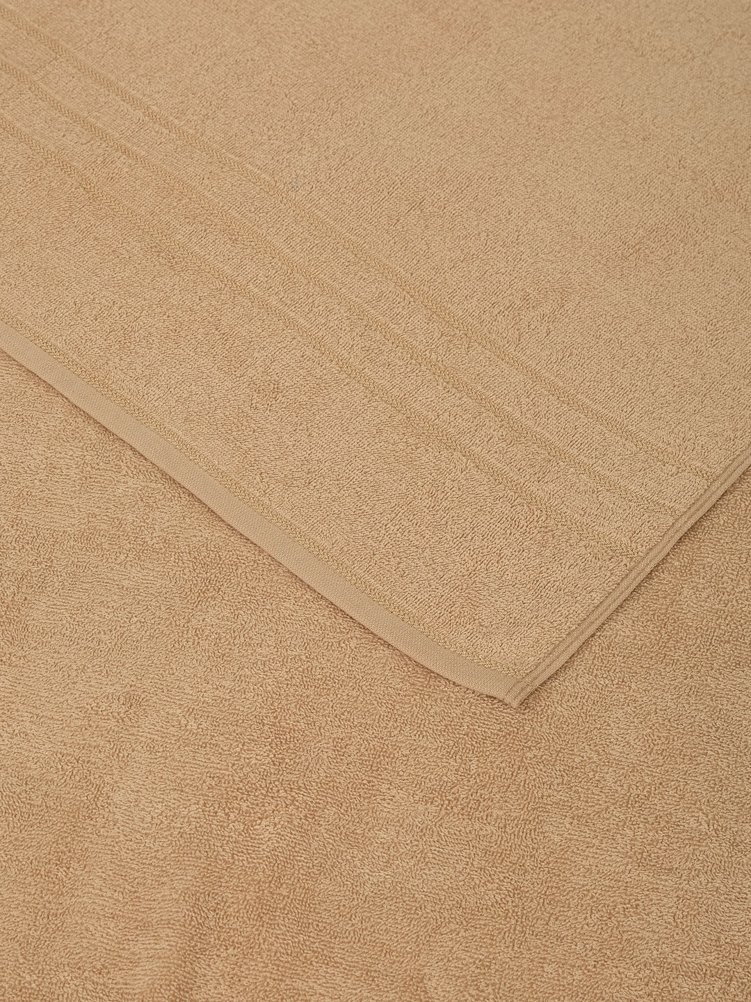 Beige Pure Cotton Solid 340 GSM Car Towel 1 Piece (Soho Collection)