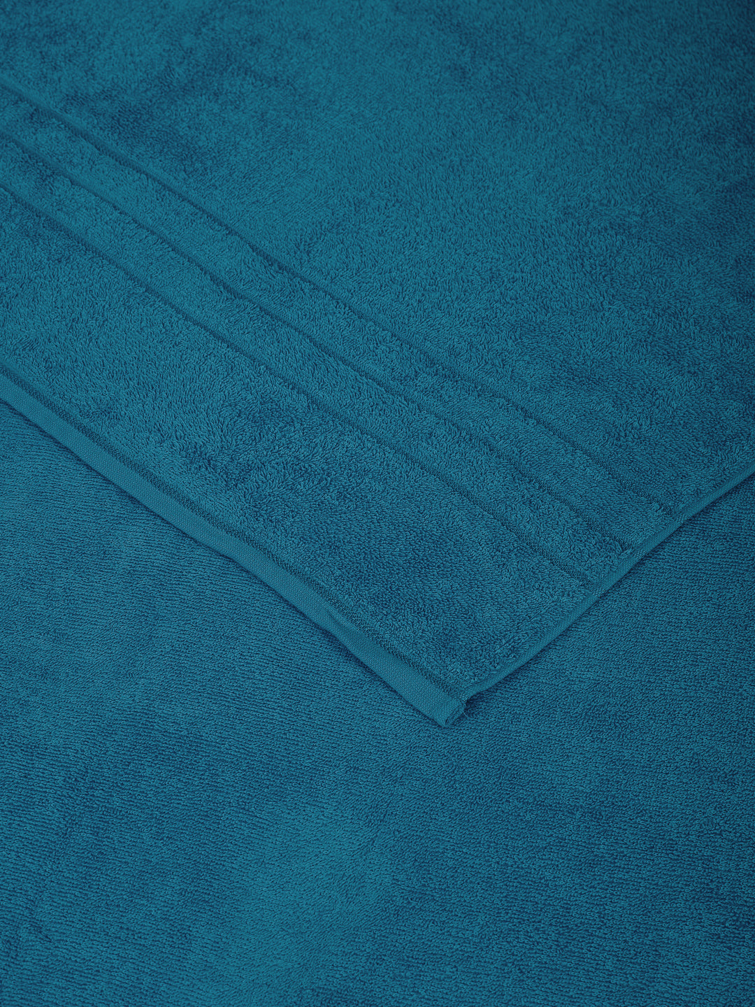 Teal Blue Pure Cotton Solid 340 GSM Car Towel 1 Piece (Soho Collection)