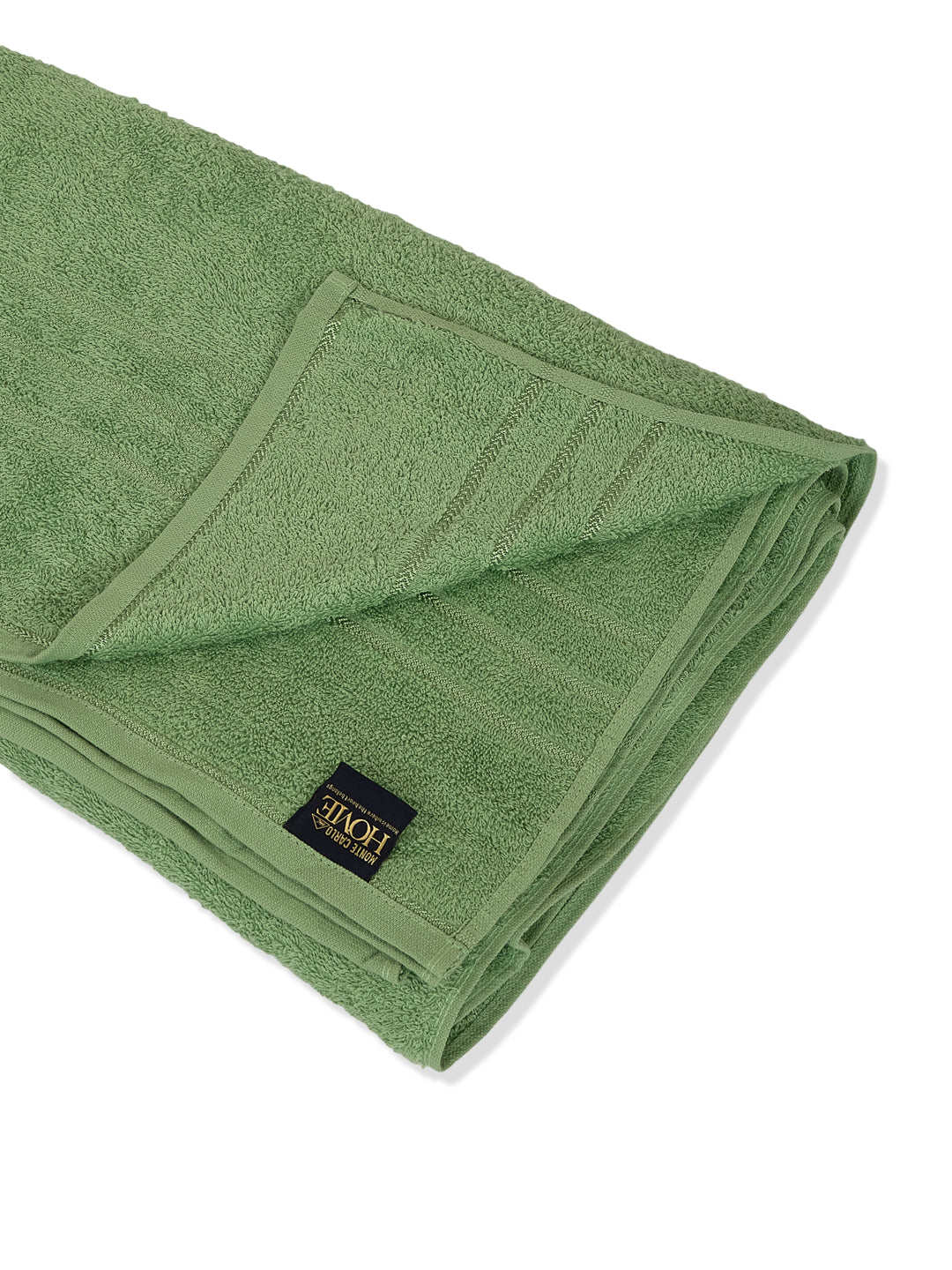 Green Pure Cotton Solid 340 GSM Car Towel 1 Piece (Soho Collection)