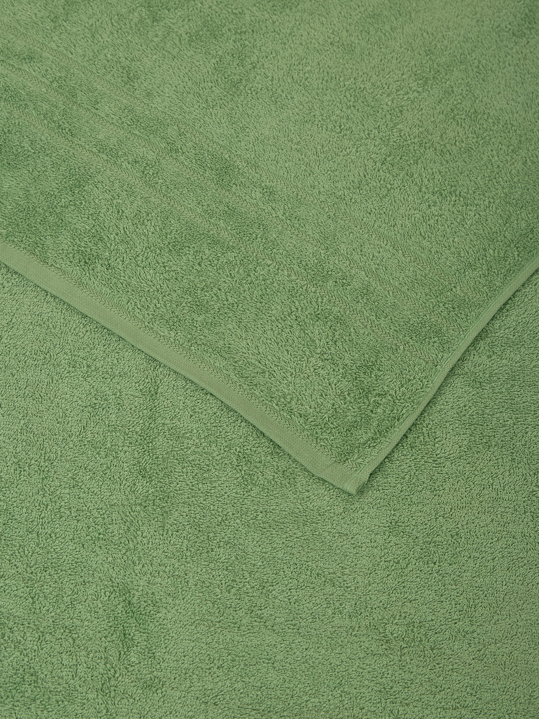 Green Pure Cotton Solid 340 GSM Car Towel 1 Piece (Soho Collection)