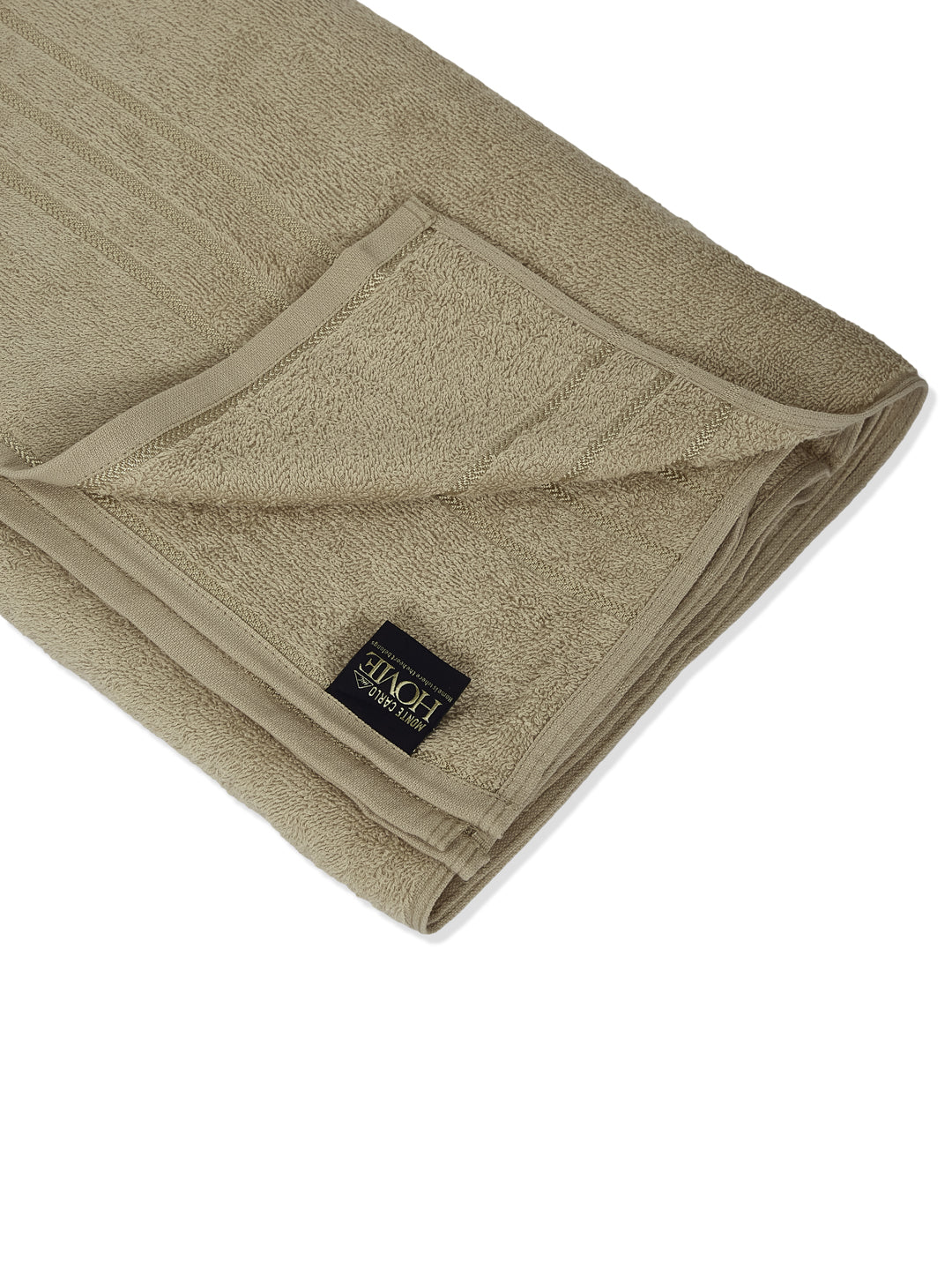 Beige Pure Cotton Solid 340 GSM Car Towel 1 Piece (Soho Collection)