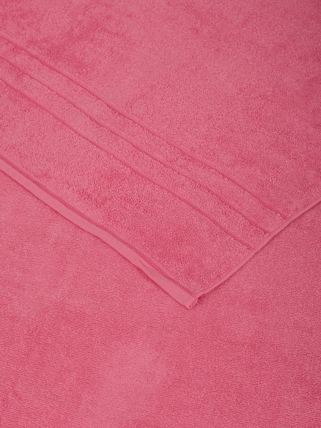 Pink Pure Cotton Solid 340 GSM Car Towel 1 Piece (Soho Collection)