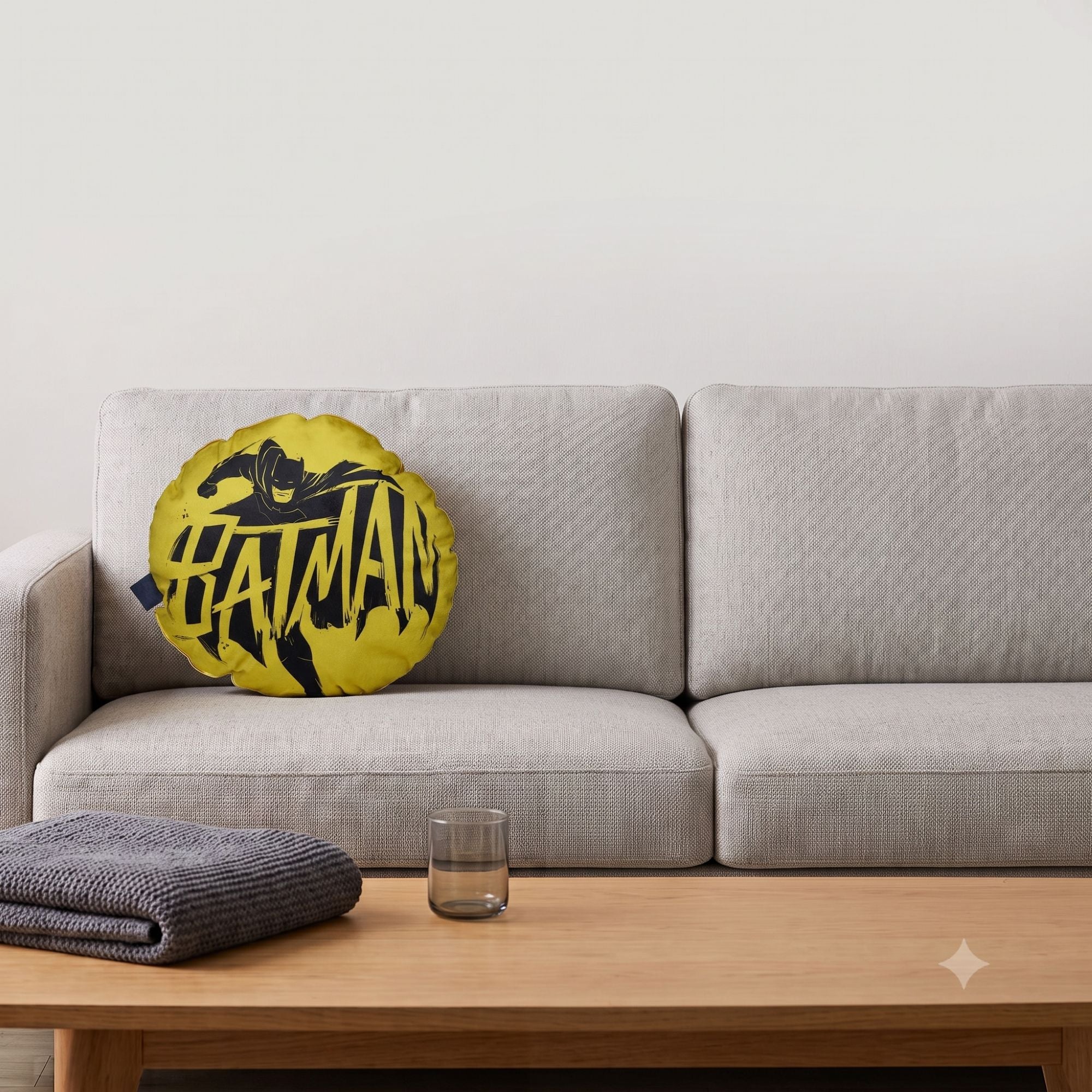 MOCA by Monte Carlo Batman Printed 150 GSM Filled Cushion, Pack of 1