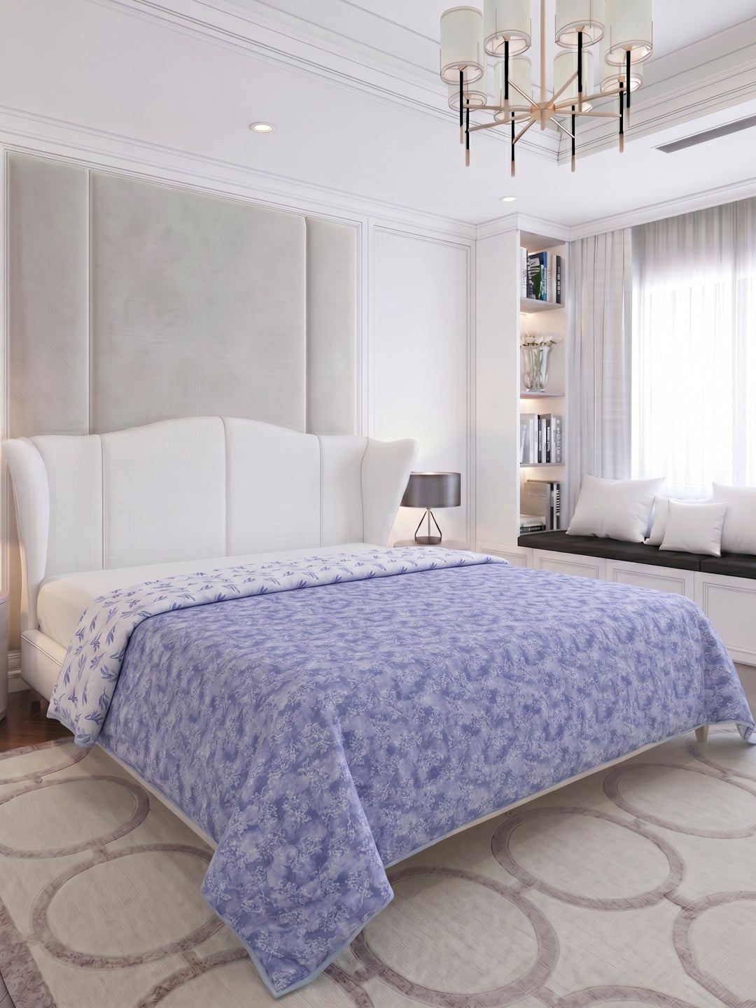 Prestige Collection Premium Leaf Print 3 Ply 136 TC Double Bed Dohar