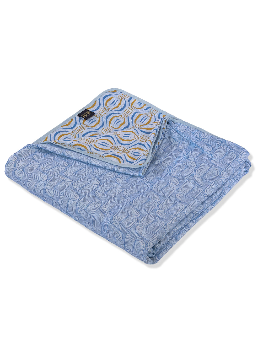 Prestige Collection Premium Vertical Wave Print 3 Ply 136 TC Double Bed Dohar