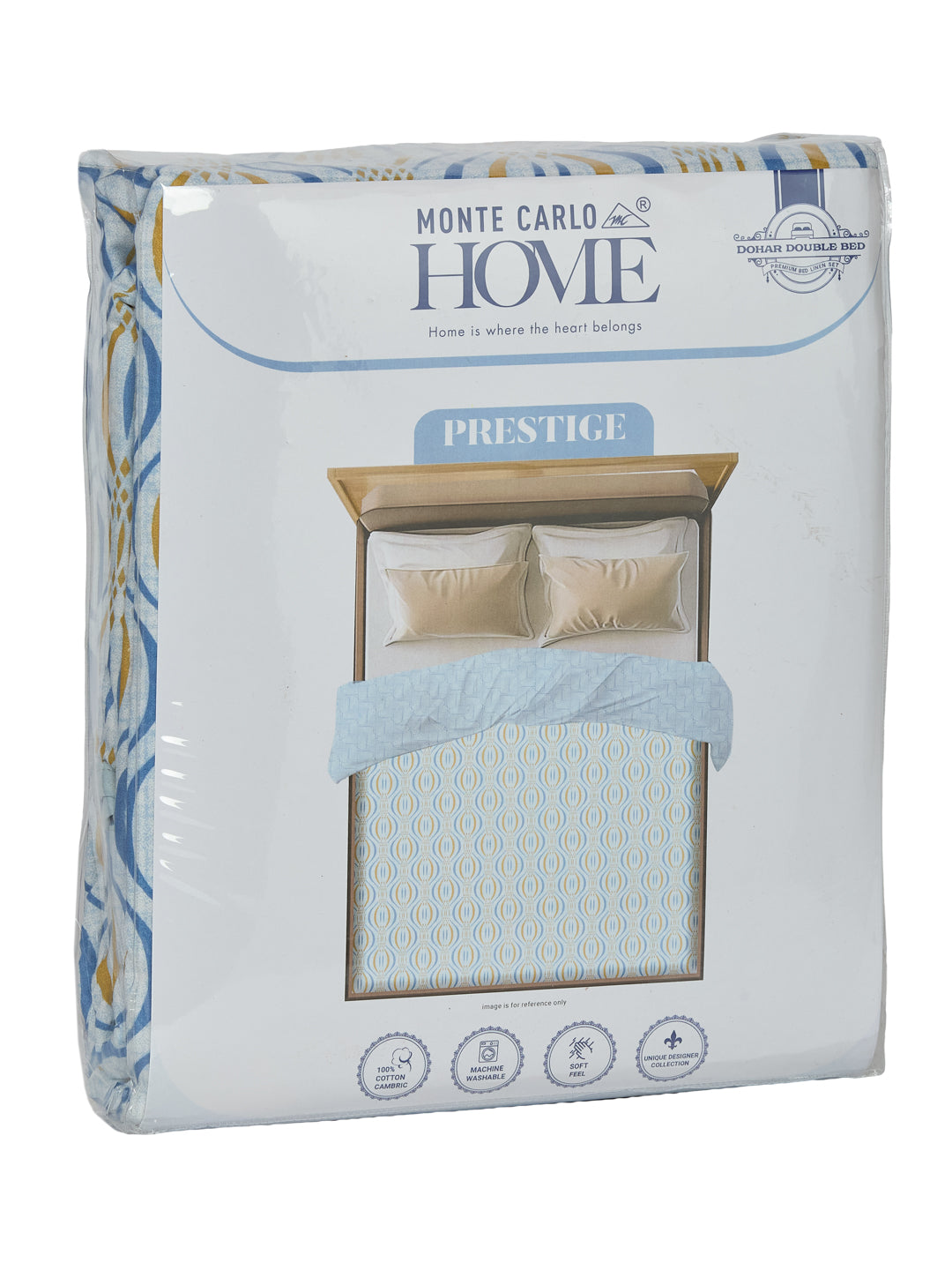 Prestige Collection Premium Vertical Wave Print 3 Ply 136 TC Double Bed Dohar