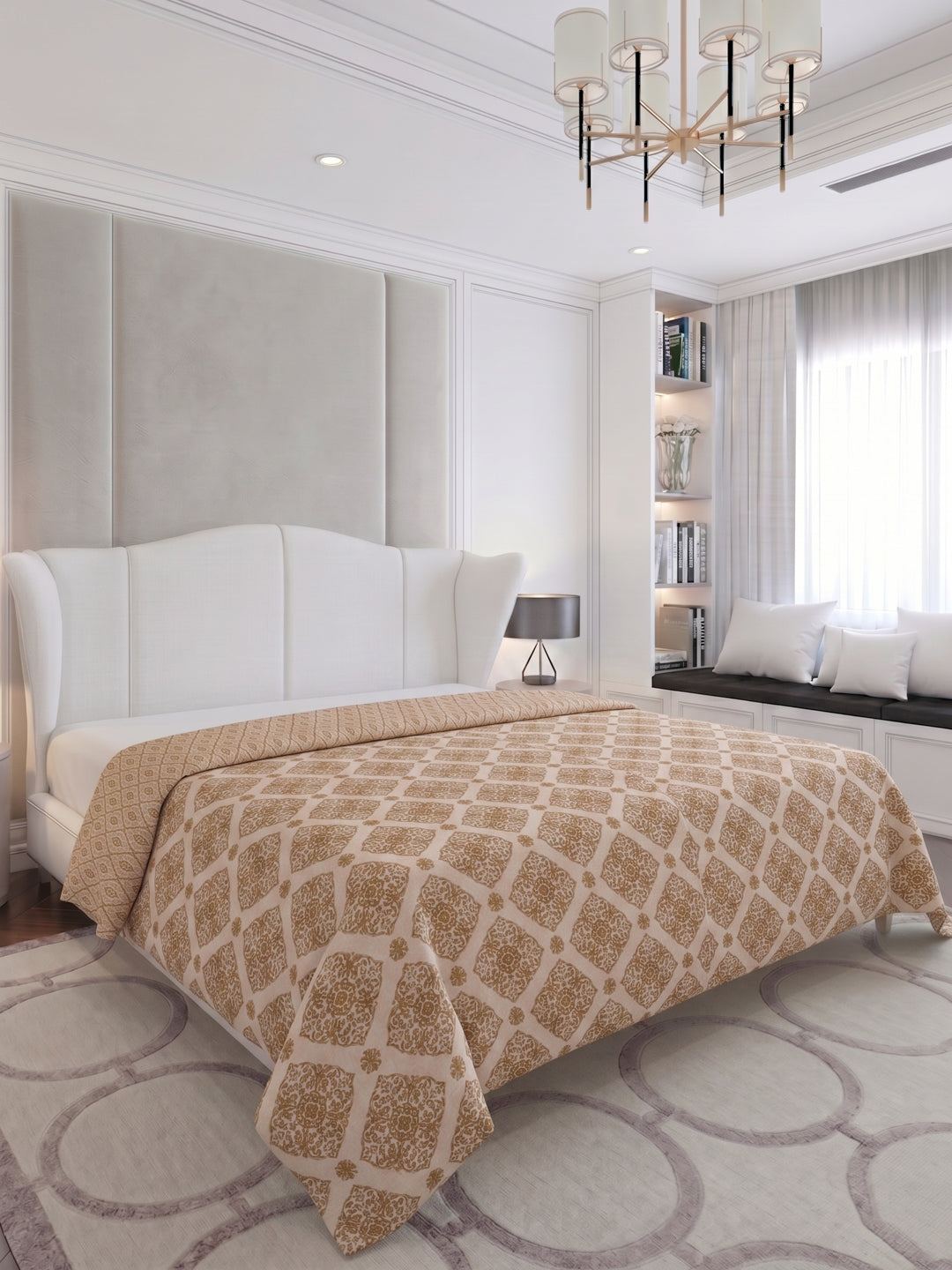 Prestige Collection Premium Diamond Texture 3 Ply 136 TC Double Bed Dohar