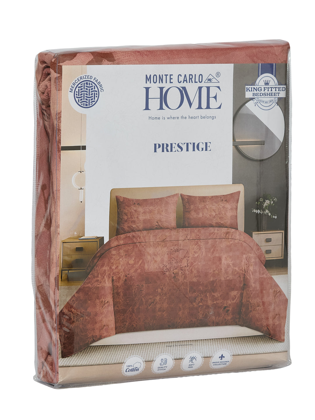 144 TC Pure Cotton King Size Bedsheet with 2 Pillow Covers Prestige Collection