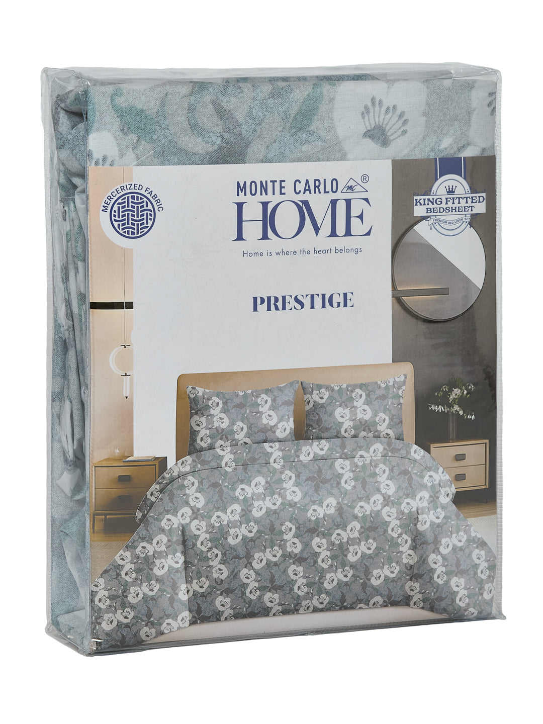 144 TC Pure Cotton King Size Bedsheet with 2 Pillow Covers Prestige Collection