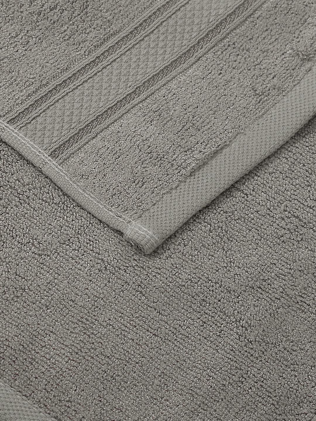 Luxury Grey Solid 600 GSM Face Towel 4 Pc Set (Eco Bamboo Collection)