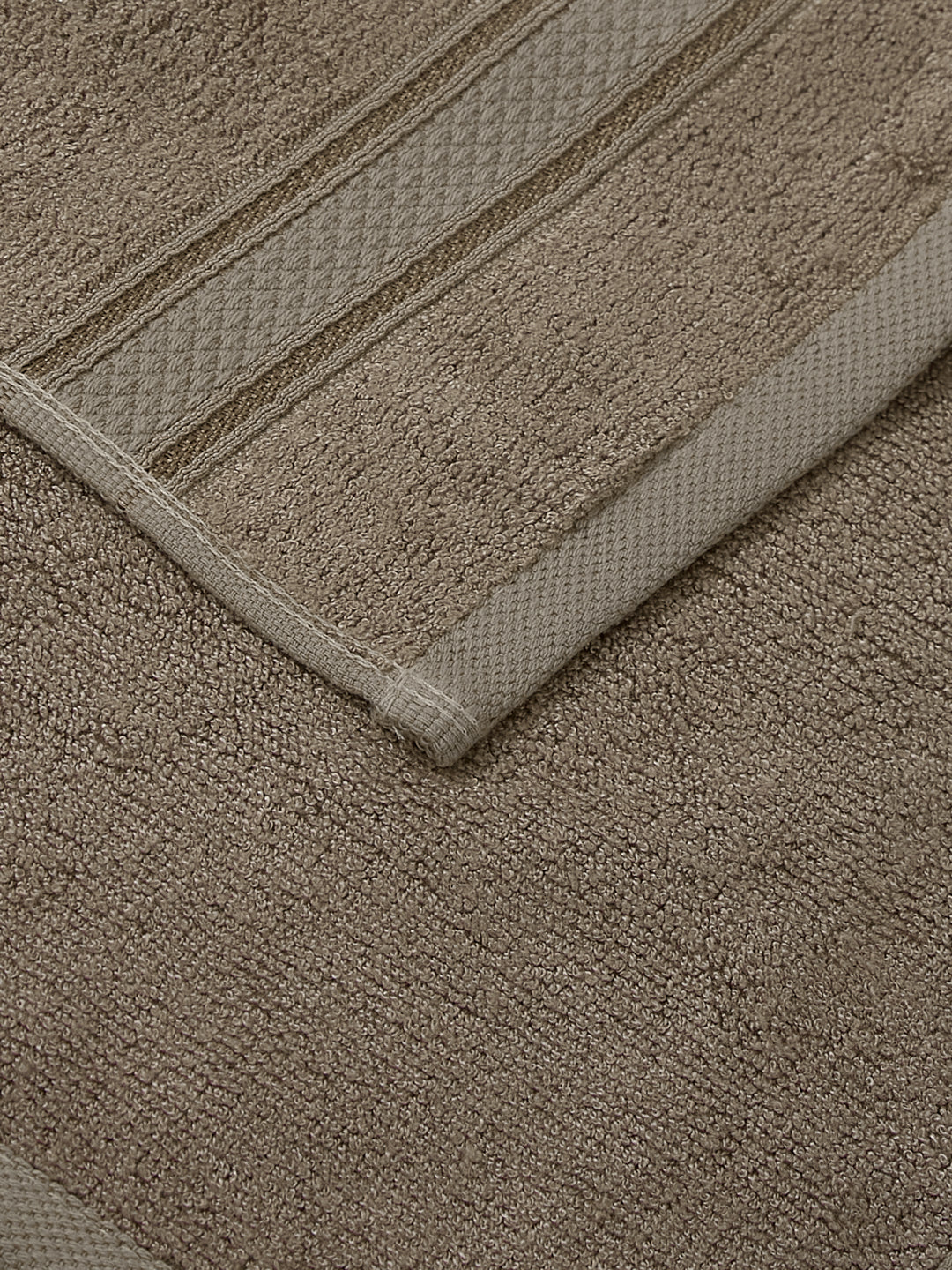 Luxury Brown Solid 600 GSM Face Towel 4 Pc Set (Eco Bamboo Collection)