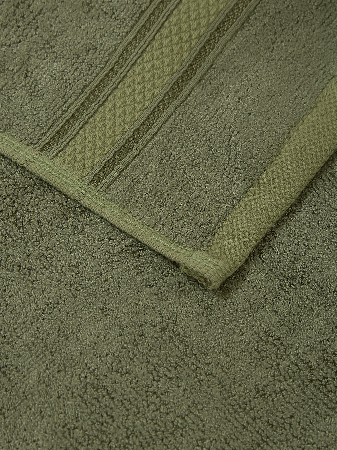 Luxury Burnt Olive Solid 600 GSM Face Towel 4 Pc Set (Eco Bamboo Collection)