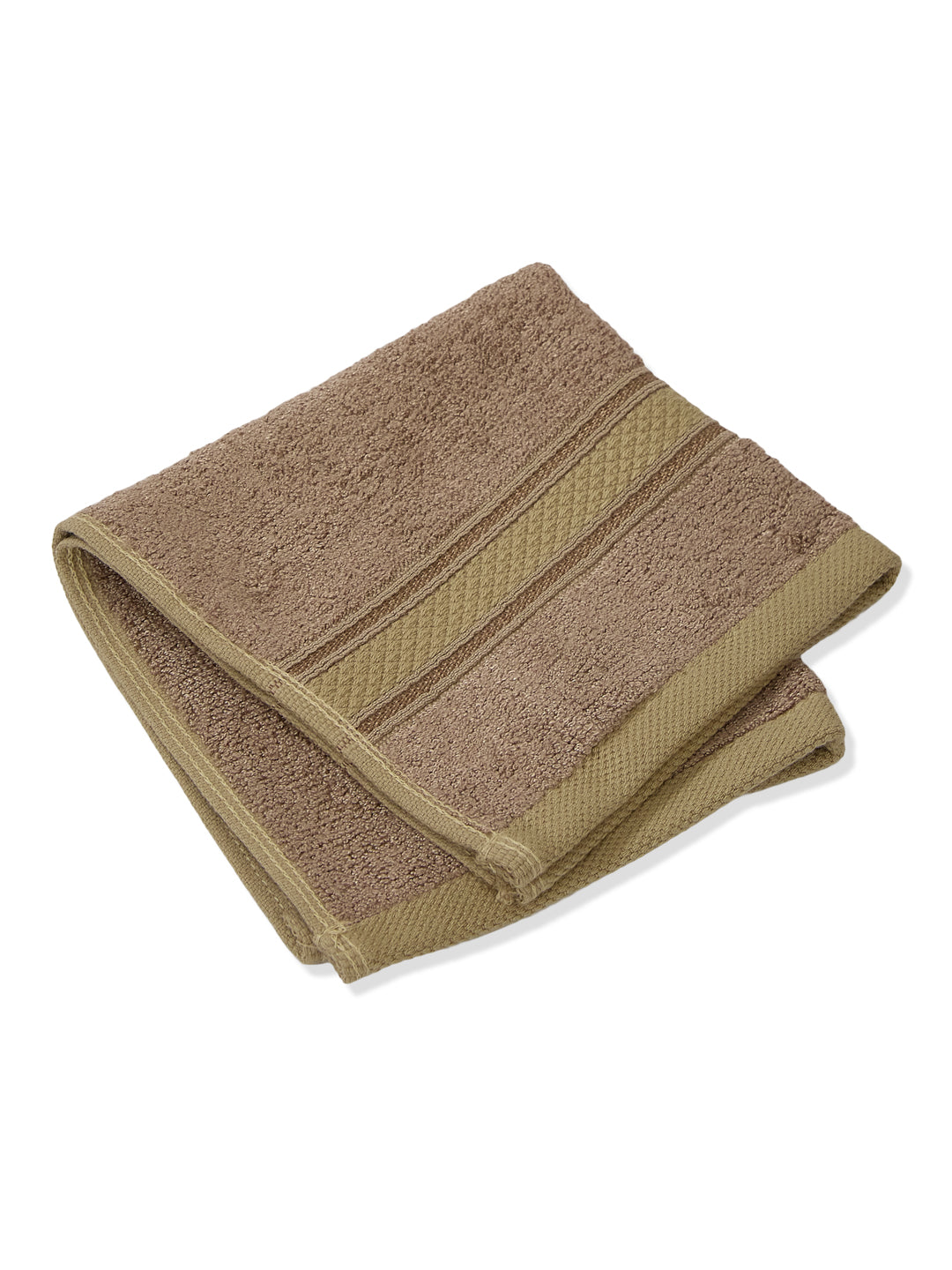 Luxury Rose Brown Solid 600 GSM Face Towel 4 Pc Set (Eco Bamboo Collection)