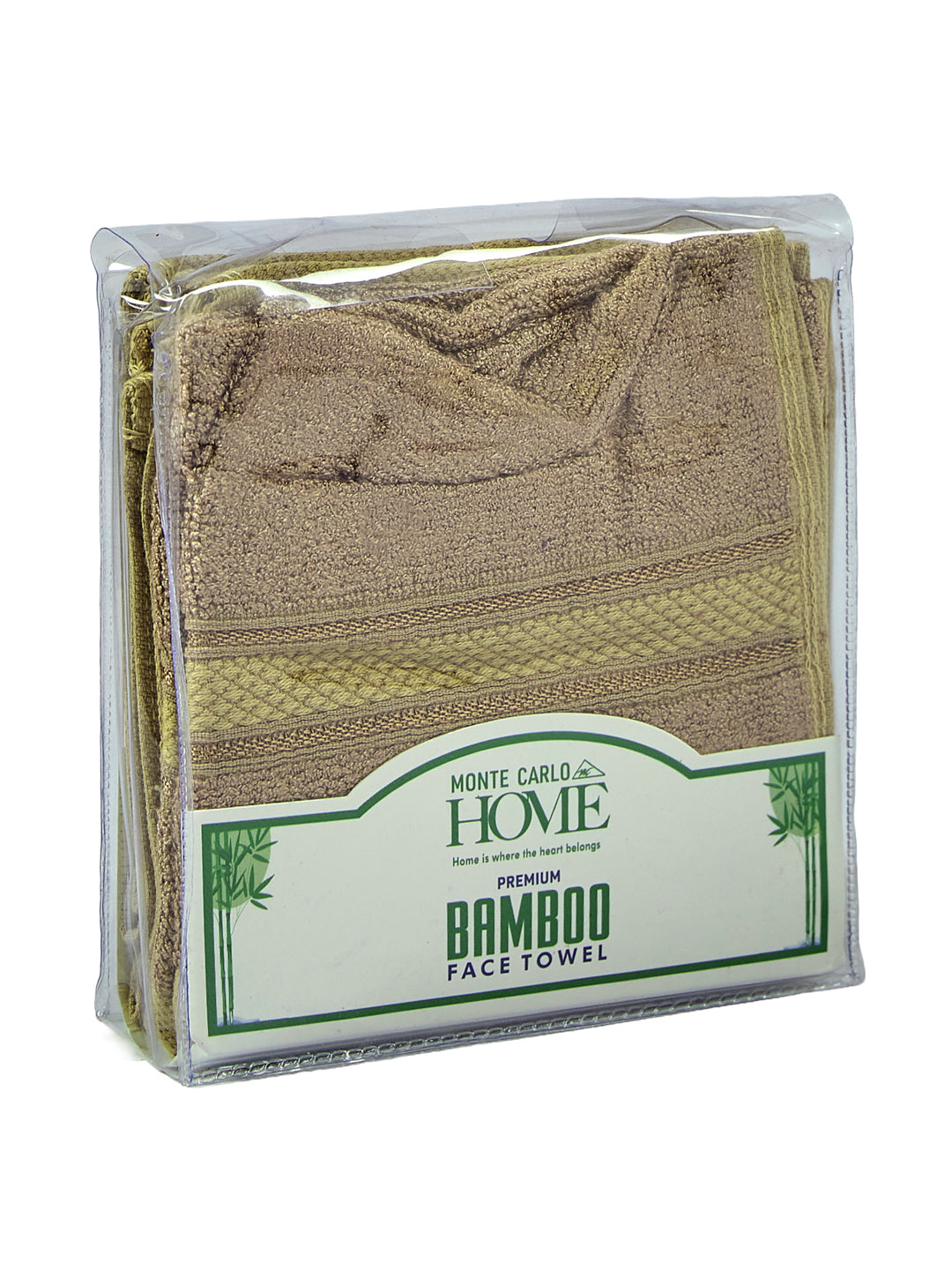 Luxury Rose Brown Solid 600 GSM Face Towel 4 Pc Set (Eco Bamboo Collection)