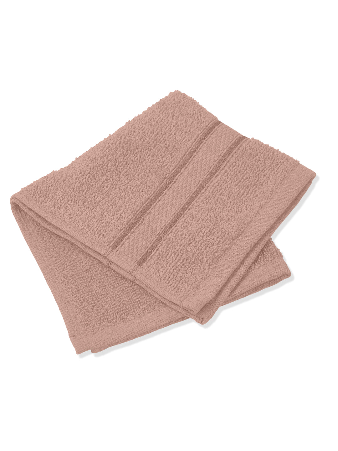 Luxury Light Pink Solid 600 GSM Face Towel 4 Pc Set (Eco Bamboo Collection)
