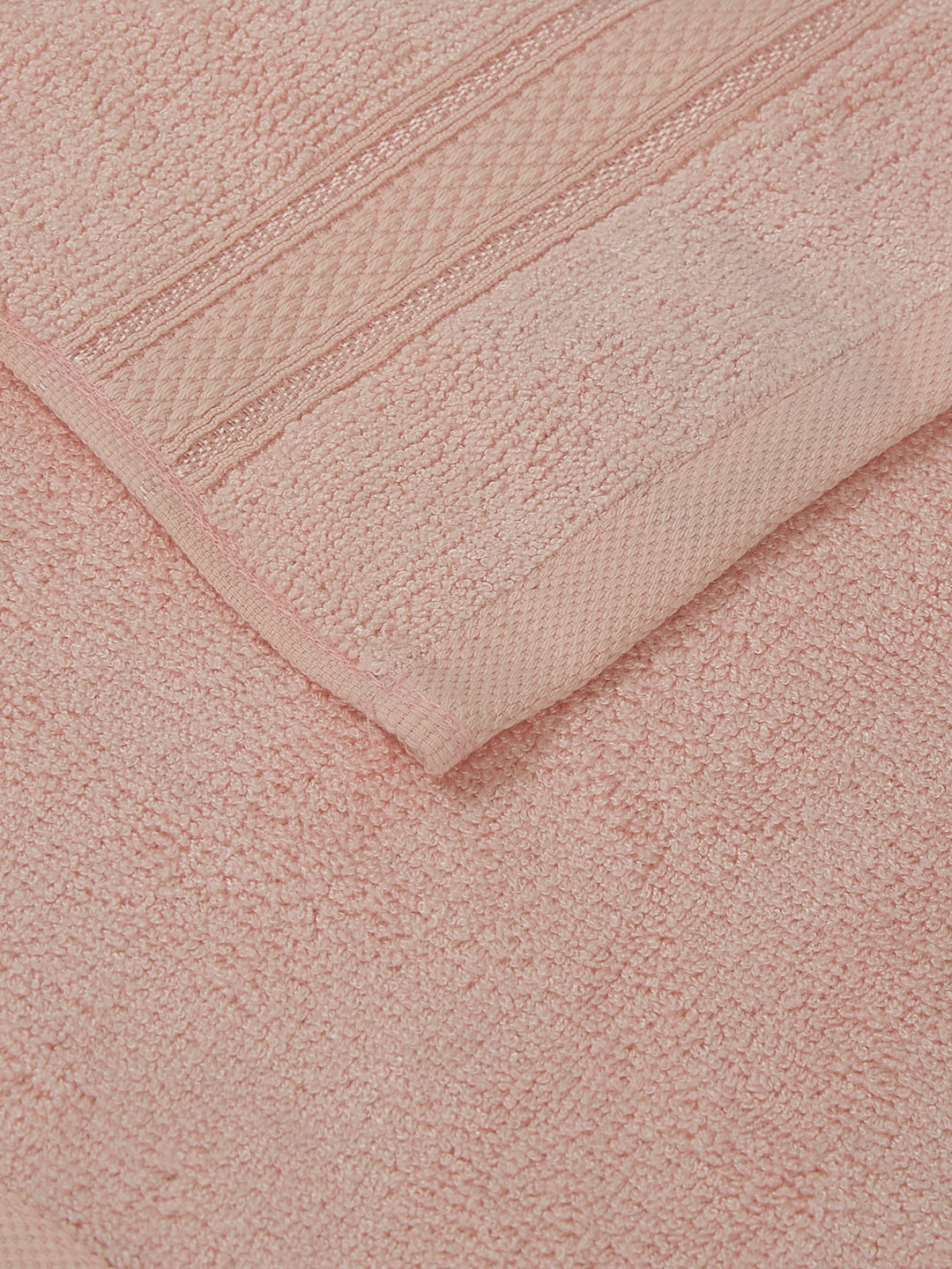 Luxury Light Pink Solid 600 GSM Face Towel 4 Pc Set (Eco Bamboo Collection)