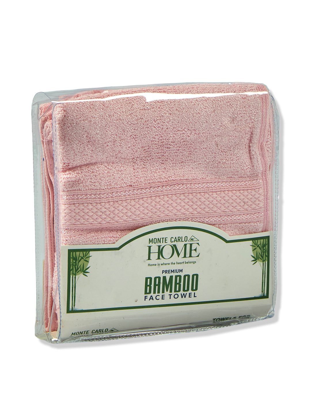 Luxury Light Pink Solid 600 GSM Face Towel 4 Pc Set (Eco Bamboo Collection)
