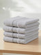 White Pure Cotton Solid 400 GSM Face Towel 4 Pc Set (Jasper Collection)