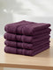Argyle Purple Pure Cotton Solid 400 GSM Face Towel 4 Pc Set (Jasper Collection)