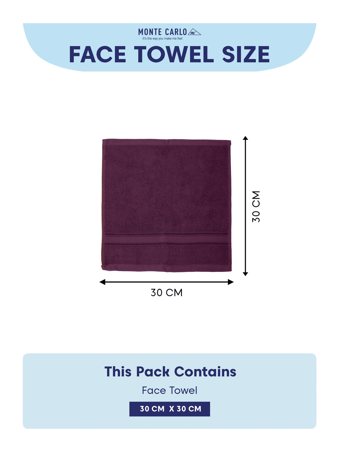 Argyle Purple Pure Cotton Solid 400 GSM Face Towel 4 Pc Set (Jasper Collection)