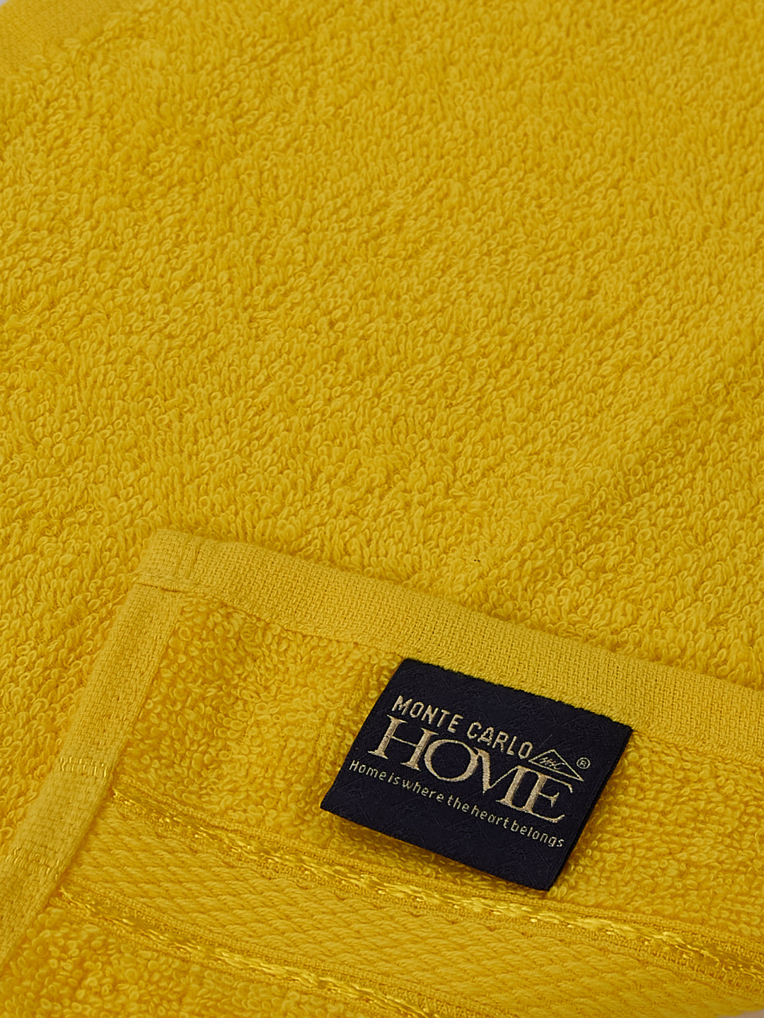 Yellow Pure Cotton Solid 400 GSM Face Towel 4 Pc Set (Jasper Collection)