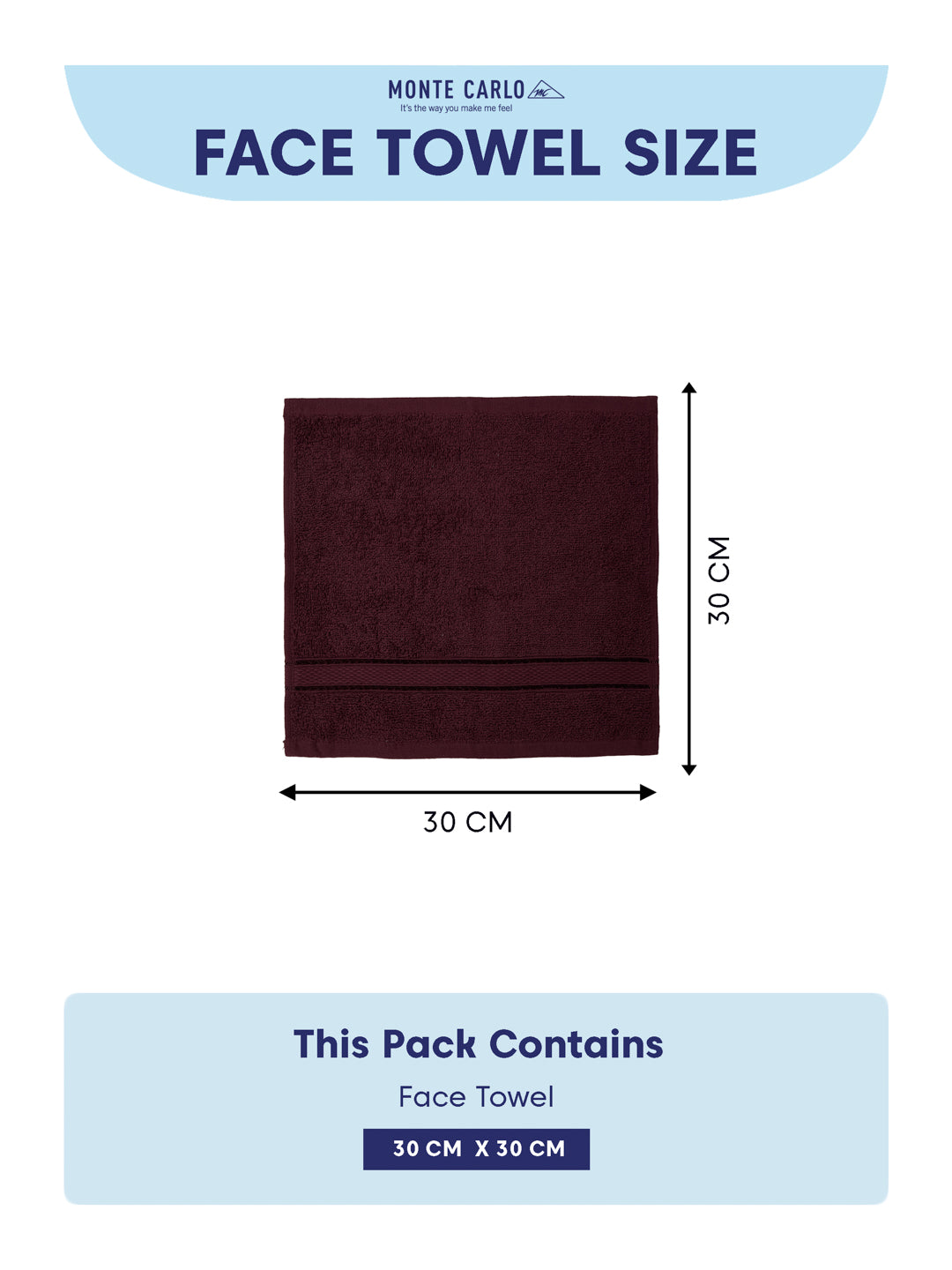 Burgundy Pure Cotton Solid 400 GSM Face Towel 4 Pc Set (Jasper Collection)