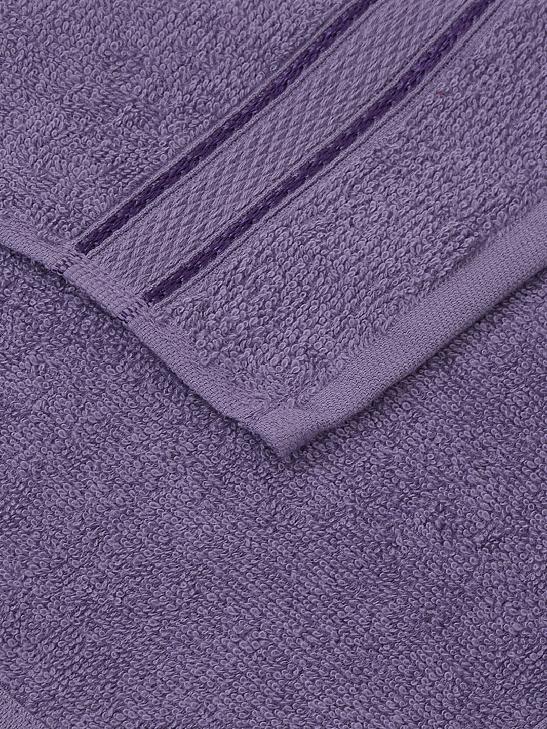 Purple Pure Cotton Solid 400 GSM Face Towel 4 Pc Set (Jasper Collection)
