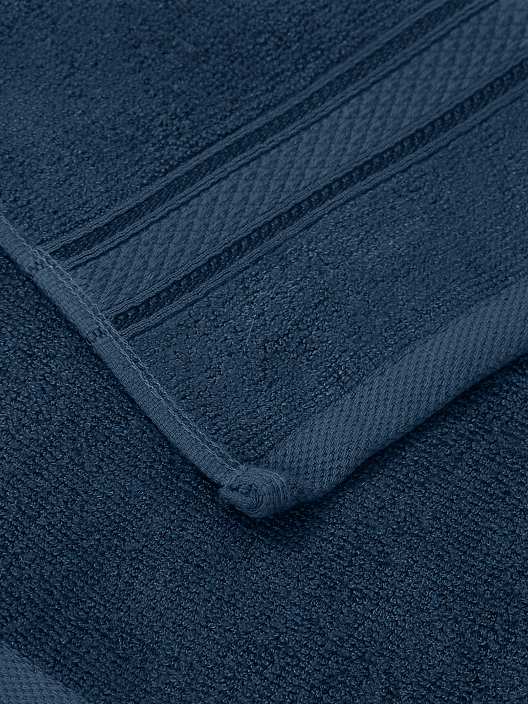 Teal Blue Pure Cotton Solid 400 GSM Face Towel 4 Pc Set (Jasper Collection)