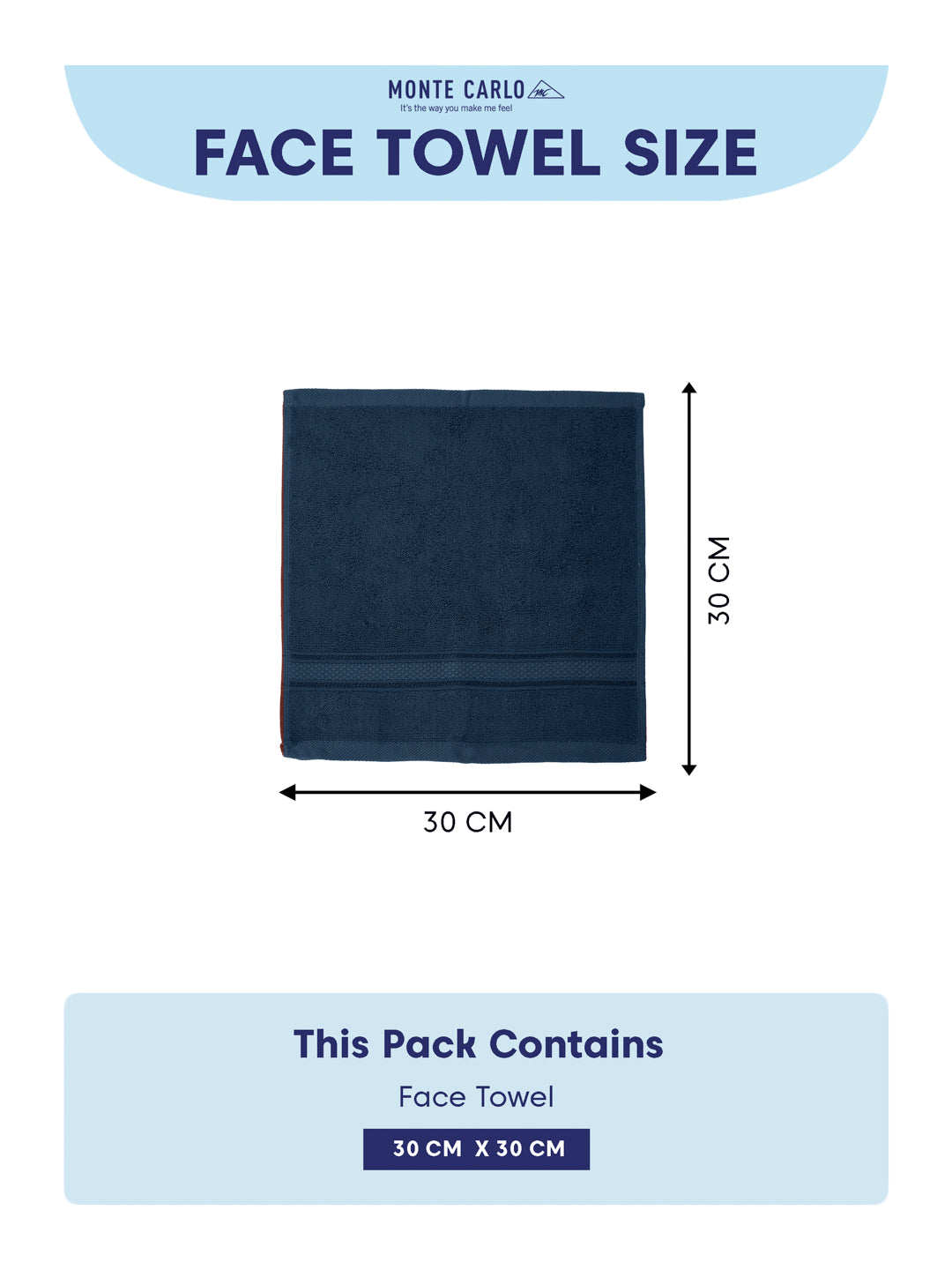 Teal Blue Pure Cotton Solid 400 GSM Face Towel 4 Pc Set (Jasper Collection)