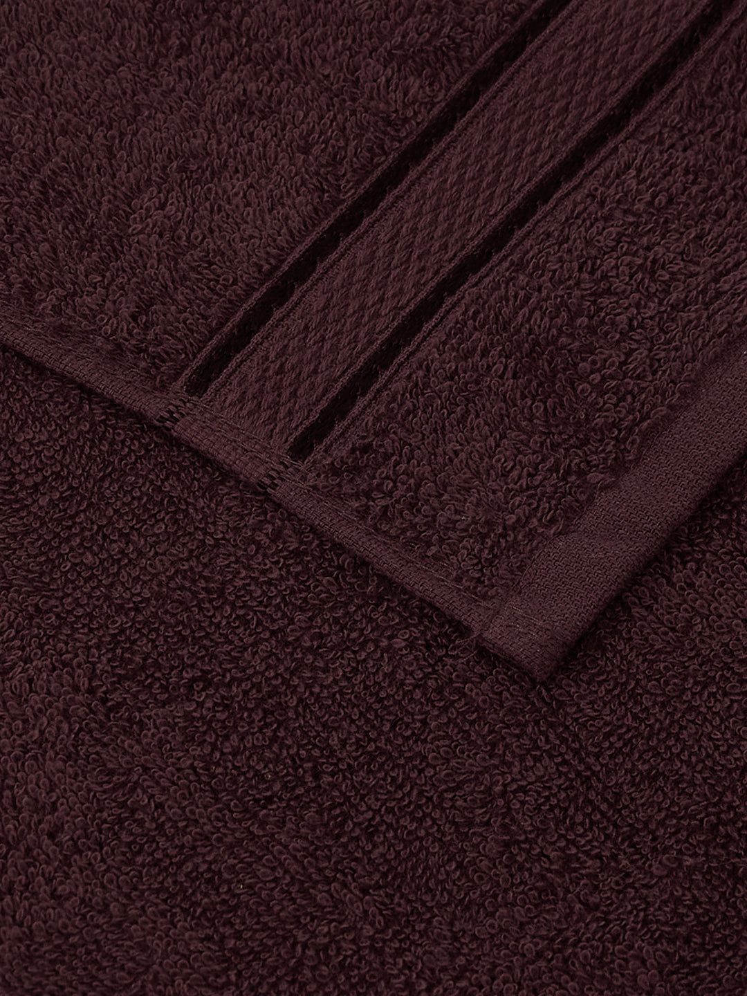 Maroon Pure Cotton Solid 400 GSM Face Towel 4 Pc Set (Jasper Collection)
