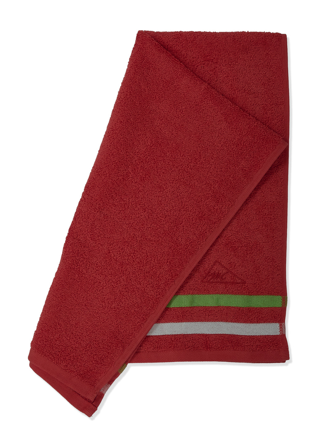 Red 100% Cotton Solid 400 GSM Gym Towel Active Dry 2 Pc Set Gift Box Pack with Free Bottle