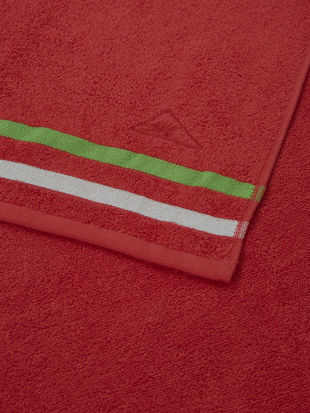 Red 100% Cotton Solid 400 GSM Gym Towel Active Dry 2 Pc Set Gift Box Pack with Free Bottle