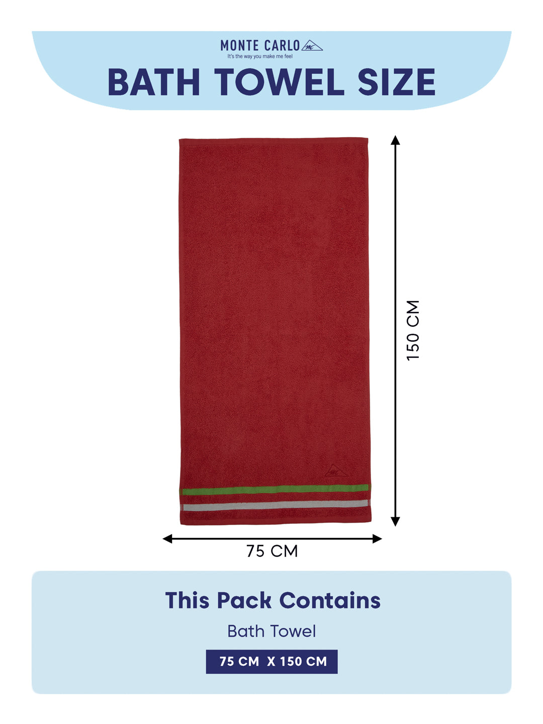 Red 100% Cotton Solid 400 GSM Gym Towel Active Dry 2 Pc Set Gift Box Pack with Free Bottle